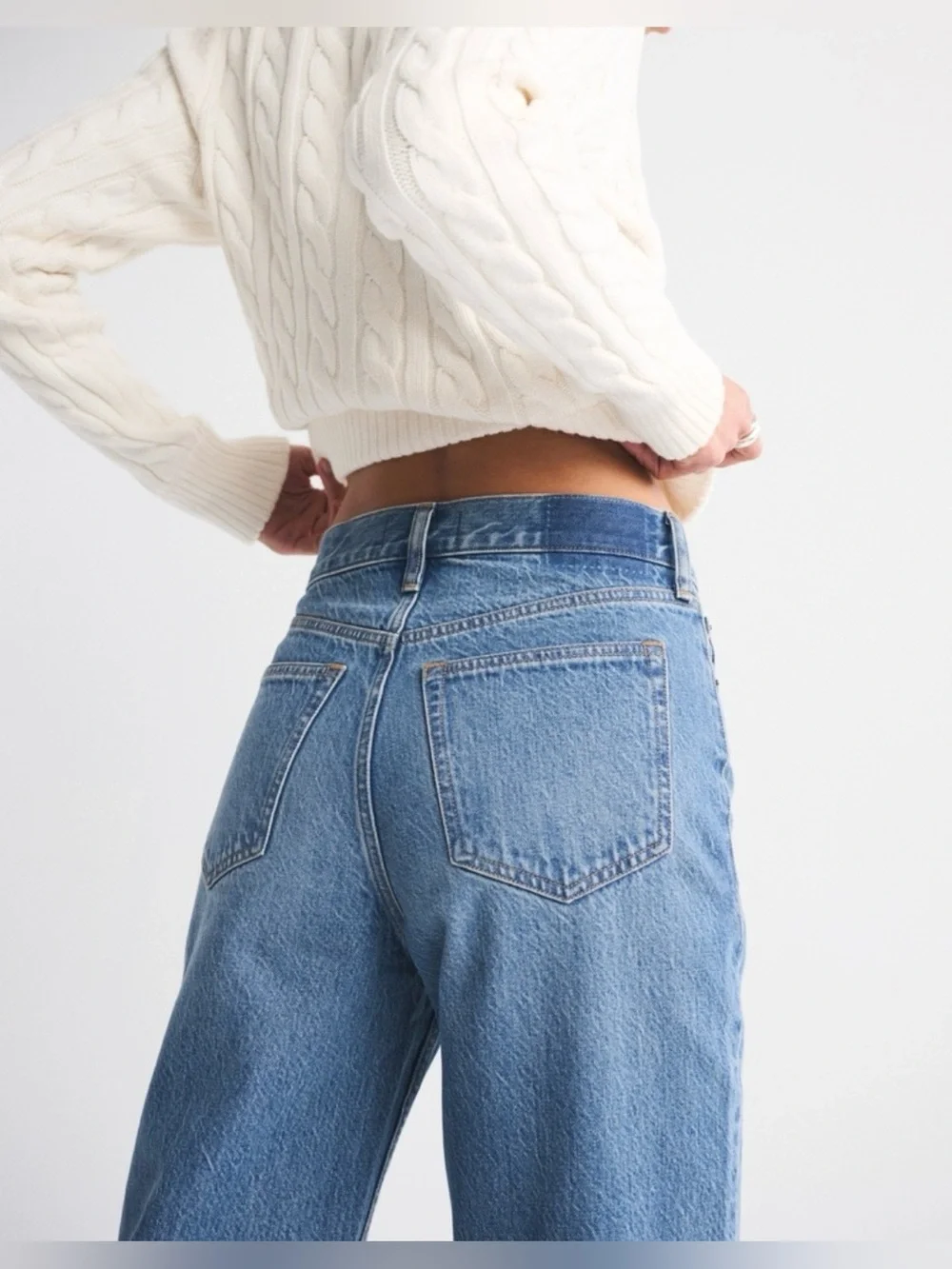 Abercrombie ‘The Loose High Rise’ Jeans Medium Blue